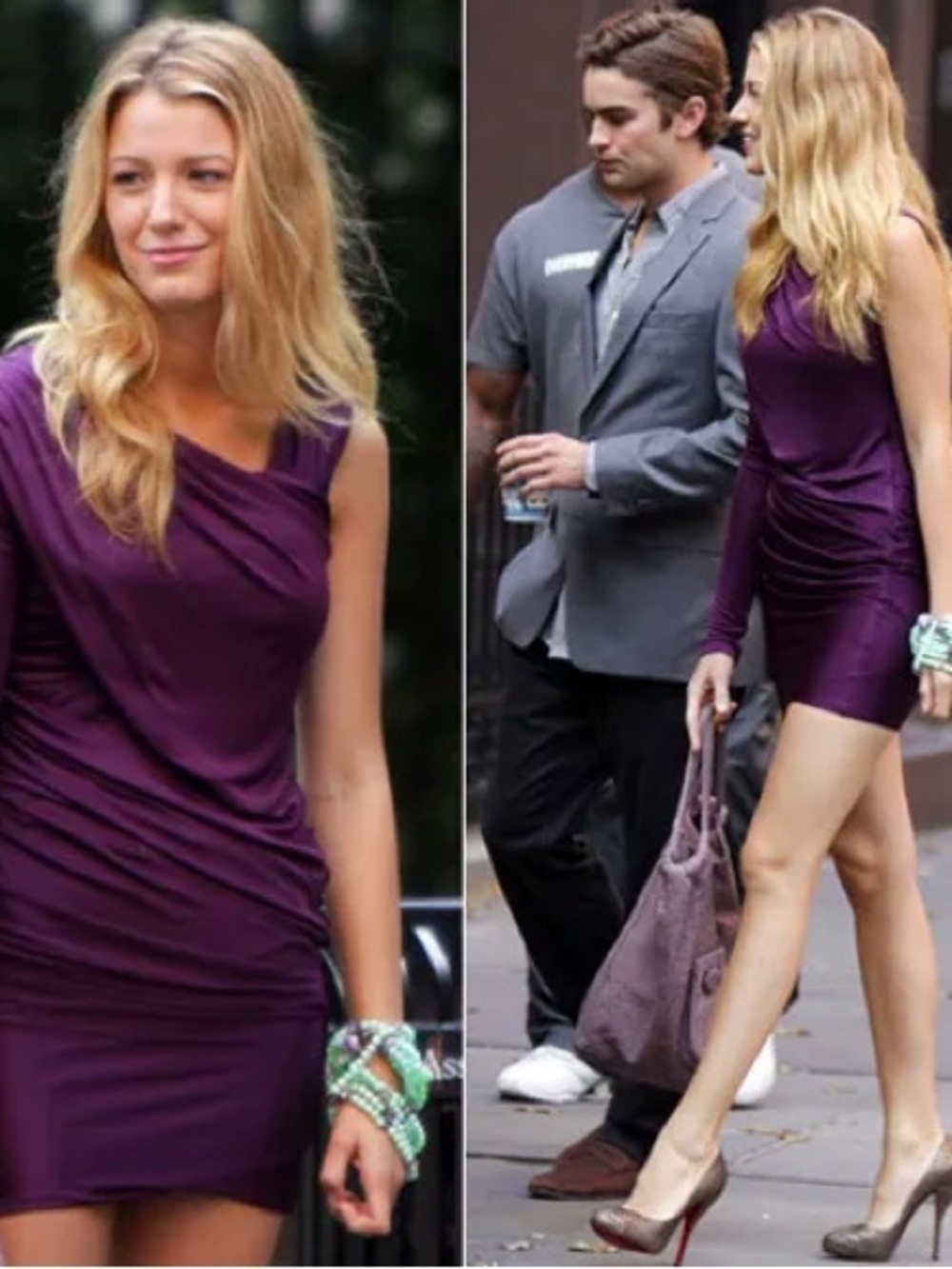 $590 Alexander Wang Asymmetrical purple goddess dress 8